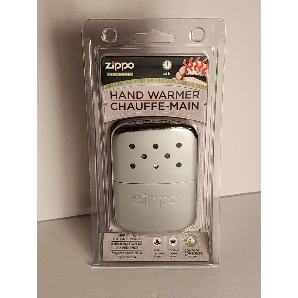Zippo 12-Hour High Polish Chrome Refillable Hand Warmer #40323 New In Box